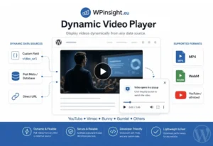 Dynamic video player plugin